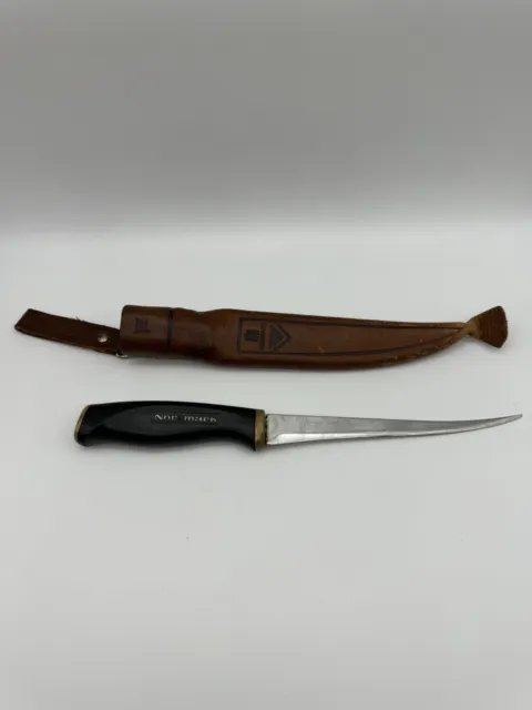 NORMARK FISKARS STAINLESS Fillet Knife With Sheath Vintage 1967