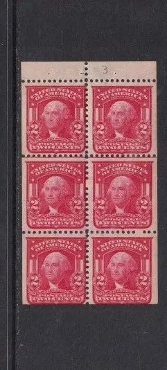 US Scott #319g Booklet Pane Fine MNH Cat.Value $240.00             #699x