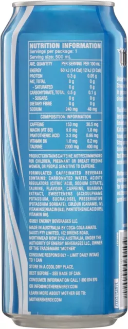 Mother Sugar Free Energy Drink Cans 24 x 500mL 3