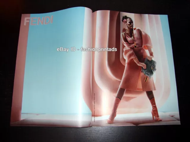 FENDI 2-Page Magazine PRINT AD Fall 2020 YASMIN LE BON nick knight