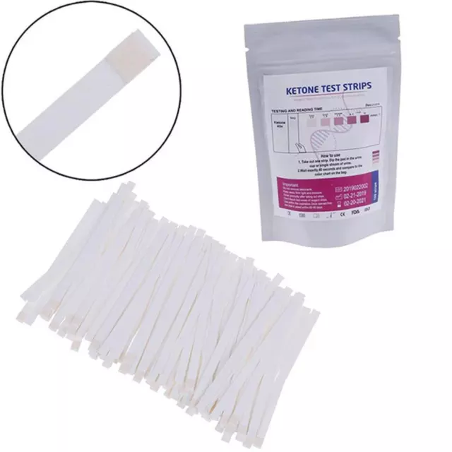 100 Strips Urine Ketone Test Strips Keto Acid Ketone Production Strips FAST E5Y9