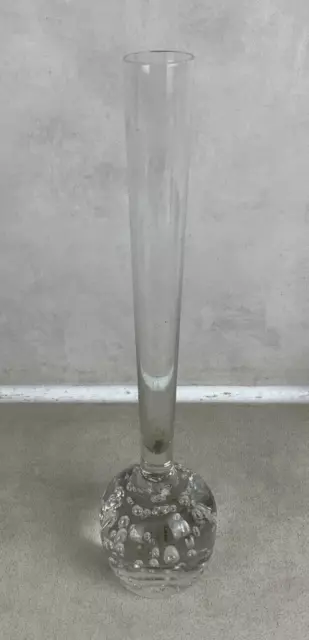 Beau vase, soliflore en verre bullé vintage décoration