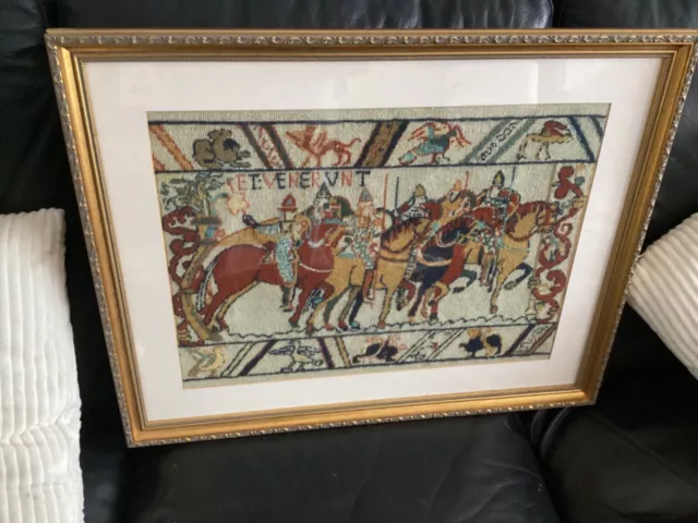 Vintage  Bayeux Tapestry Scene 1 William Goes To War Hand Made  Reproduction