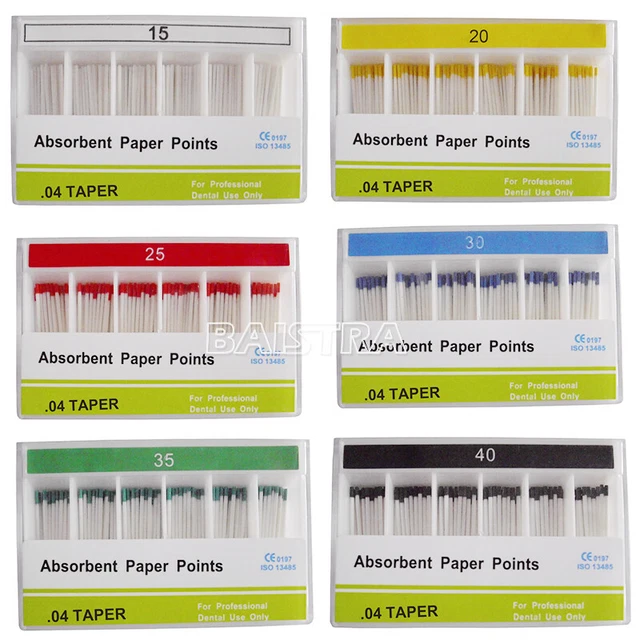 Dental Endodontics Absorbent Paper Points Taper 0.04 15# 25# 30# 35# 40#