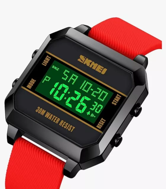 SKMEI Damen Herren Sport Uhren Militär Outdoor LED Armbanduhr Digital