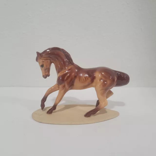 Vintage 1990-1993 Hagen-Renaker 2 3/8" Glazed Chestnut Miniature Thoroughbred