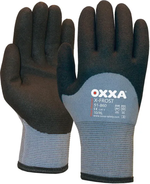 OXXA Handschuh X-Frost Gr. 10 grau/schwarz (Inh. 12 Paar)