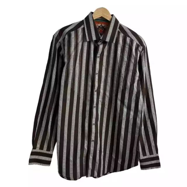 Robert Graham Shirt Long Sleeve Button Up Striped Casual Men’s Size Medium