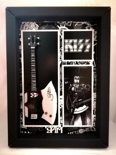 Kiss Gene Simmons Quadro da parete chitarra in miniatura Wall Picture Cuadro