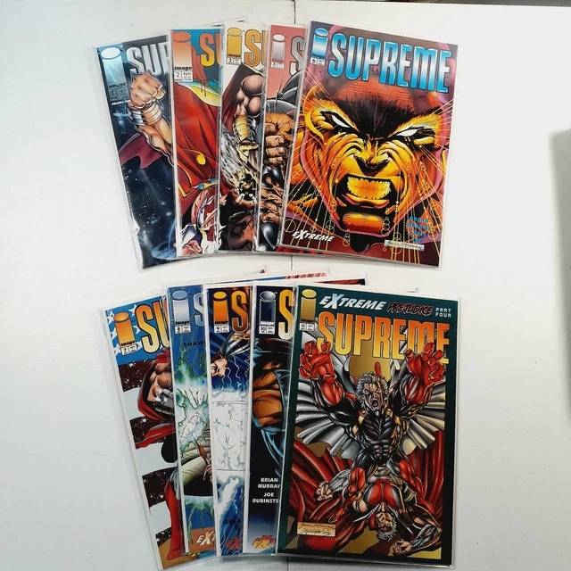 Lot Of 10 Image Comics "Supreme" Issues 1-11 Missing #4 (VF/NM 9.0) 1992