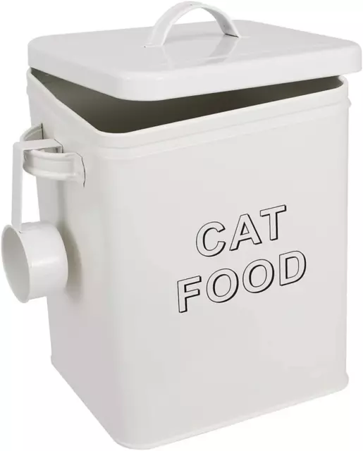 Cat Food Storage Container Farmhouse Pet Food Storage Containers with Lid and Sc