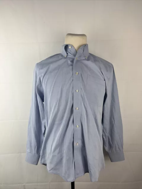 Nordstrom Men's Blue Solid Cotton Oxford Dress Shirt 16 - 33 $108