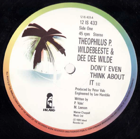 Theophilus P. Wildeb - Don't Even Think About It - Used Vinyl Record  - P7294S