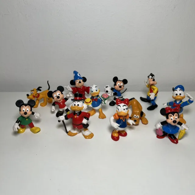 Vintage Disney Bullyland Figure Bundle x 12 Figures Mickey Minnie Goofy Scrooge