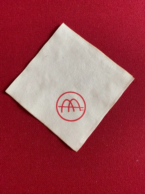 1960's, McDonald's (Slash Logo), "Un-Used" Napkin (Scarce / Vintage)