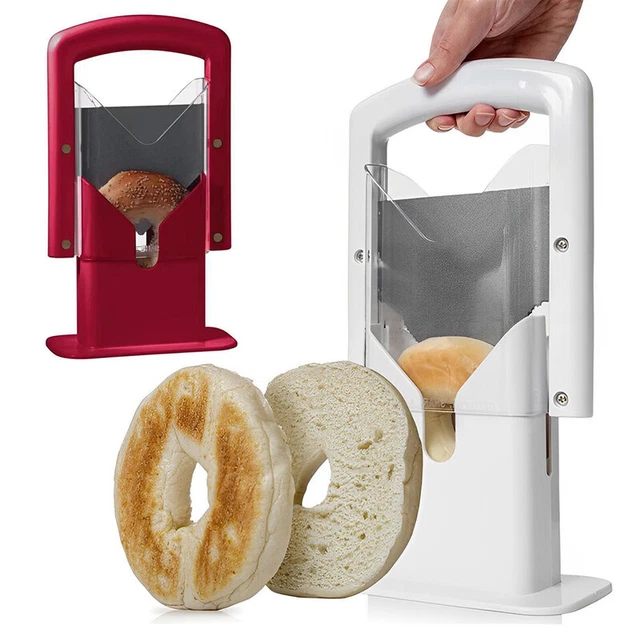 BAGEL CUTTER SLICER with Safety Handle Household Bagel Slicer Stainless