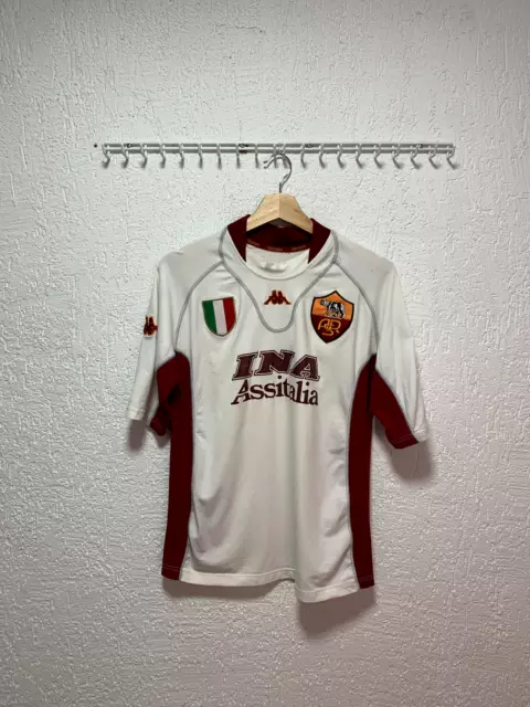 AS Roma 2001 02 Kappa Away Soccer Jersey Men's Sz L