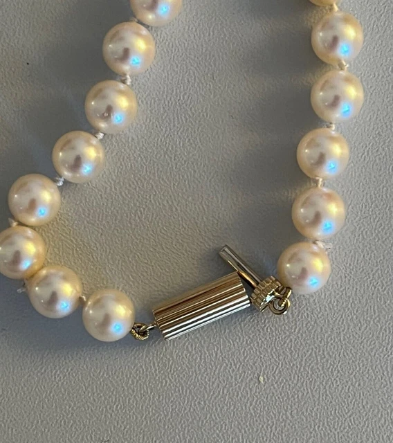 3700– Collier Choker Perles Akoya Fermoir Or Jaune