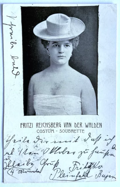 Postcard Fritzi Reichsberg van der Walden Costüm-Soubrette 1902