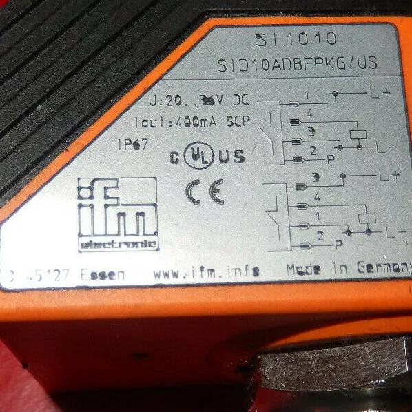 Capteur de moniteur de débit IFM SI1010 SID10ADBFPKG/US contrôleur de débit, raccord 1/2 " 3