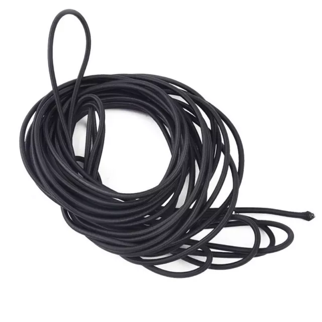 Noire Cordon élastique 10m 4mm Haute Tension Pour barres de toit Bâches Bungee