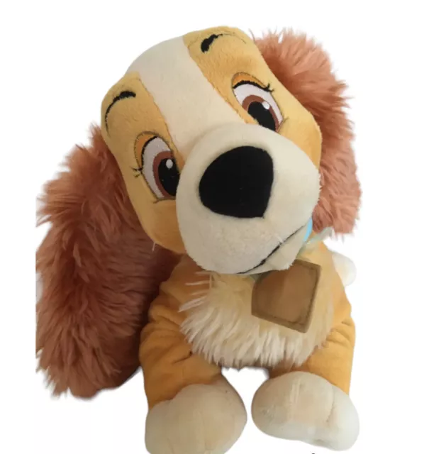 Disney Lady and the Tramp 12" Plush Dog Soft Toy Authentic Official Disney Store