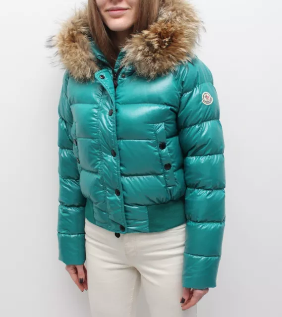 MONCLER ALPIN DOWN filled fur hooded Bomber Jacket Size1 8 10uk Genuine 550.00 PicClick UK