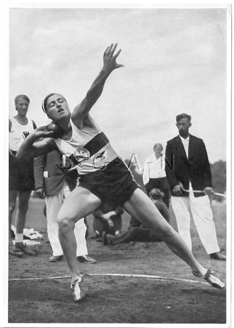 WWII GERMAN- Extra Large 1936 OLYMPIC Photo Image- Sports- Female Shot Punt