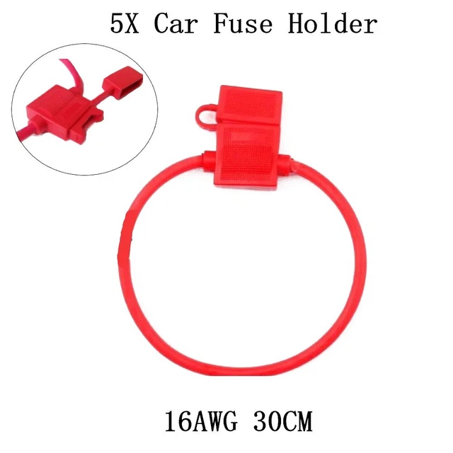 5 x porte-fusible lame standard en ligne étanche 12 V 20A fusibles voiture vél