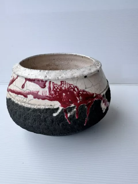 Ancien vase Pot en Céramique RAKU signature  à identifier ? JAPONISANT