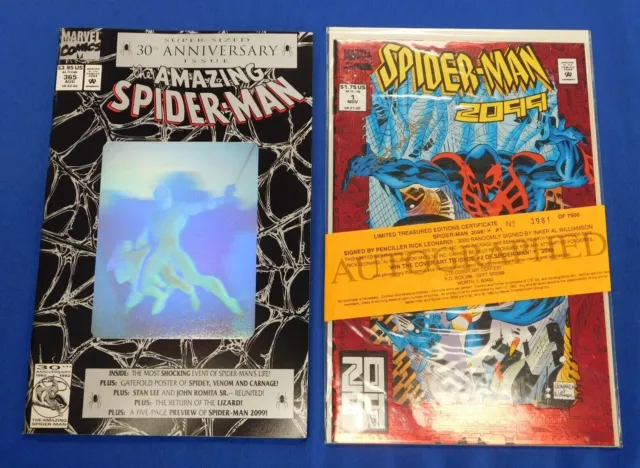Marvel Comics Amazing Spider-Man #365 & Spider-Man 2099 #1, 1st Spider-Man 2099