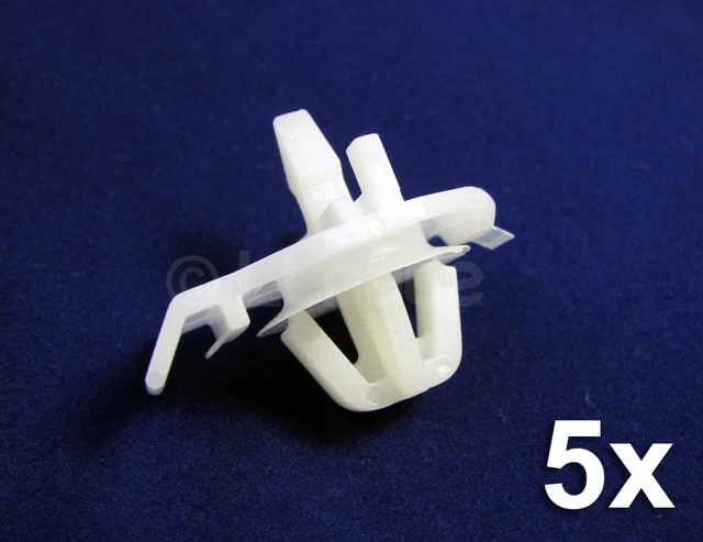 5 Clips De Fixation Pour Baguettes De Pare-chocs | Compatible VW Golf 3, Jetta, Vento | Référence MYBA-S 1H0853585