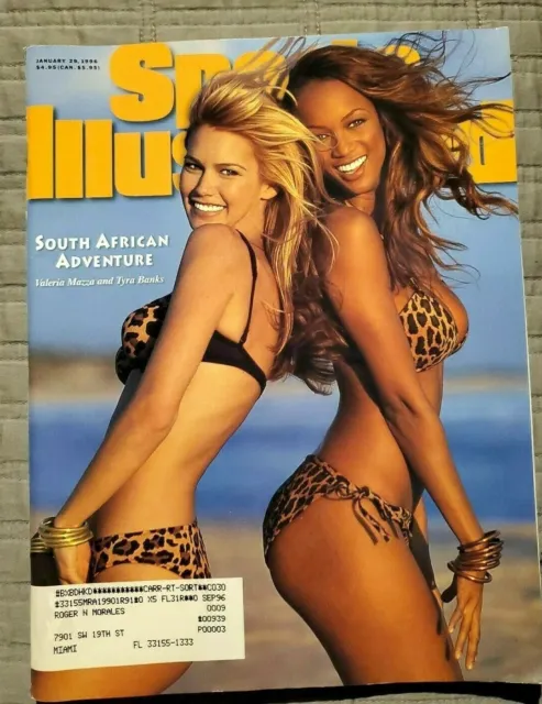 Sports Illustrated Swimsuit Magazine January 1996 Tyra Banks With Label