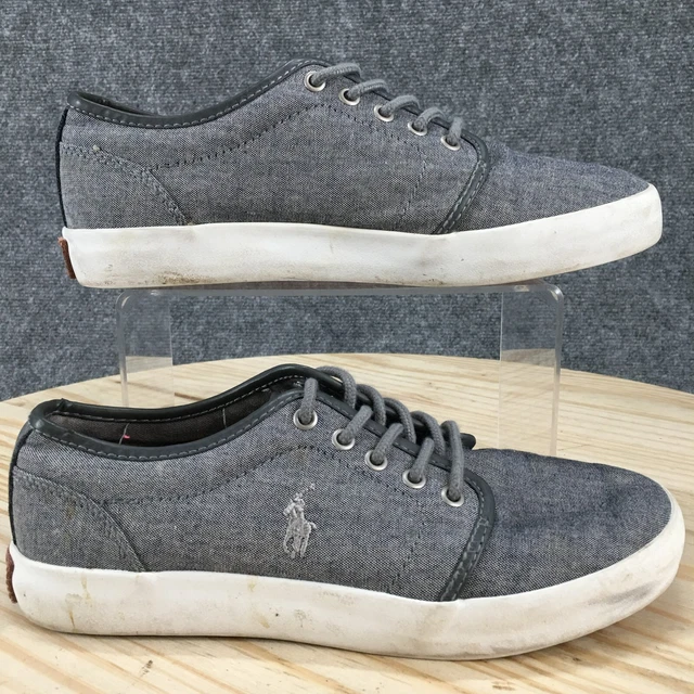 Polo Ralph Lauren Shoes Womens 5.5 Ethan Sneakers Blue Canvas Low Top J429-0915