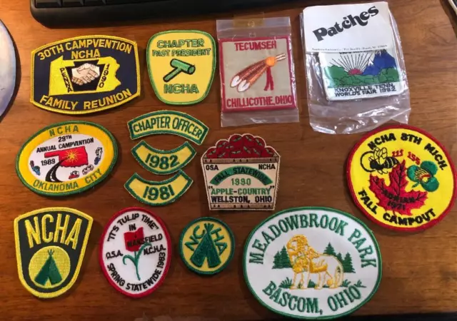 14 - Vintage NCHA National Campers & Hikers Annual Convention Patches #A