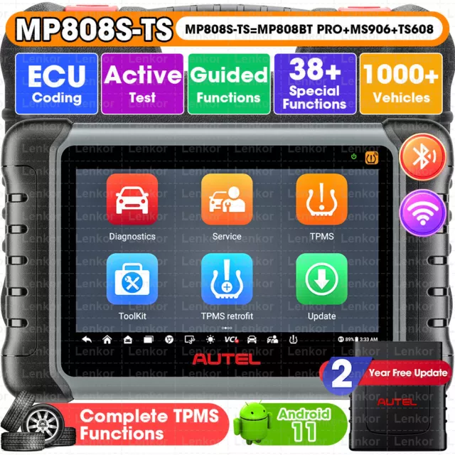 Autel MaxiPRO MP808S-TS OBD2 Diagnostic Scan Tool Scanner TPMS UP MP808BT PRO