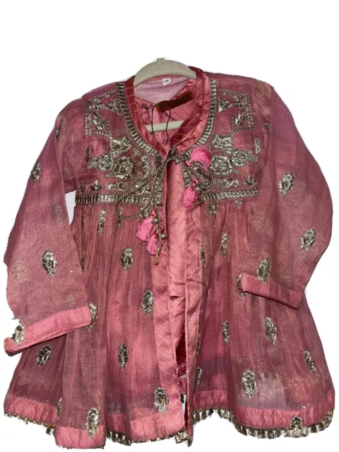 Kids Pakistani Dress Lengha 1.5yrs 18-24months Eid Wedding Party 3 Piece Girls