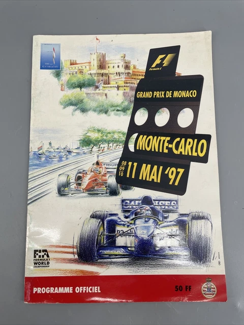 MONACO GRAND PRIX FORMULA ONE F1 1997 Monte Carlo Programma Gara Ufficiale