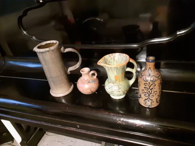 Alte Keramik Konvolut, Pfrontner Keramik u.a., Lavaglasur