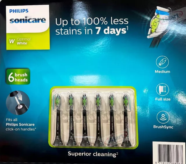 6Pack Philips Sonicare Diamond Clean Replacement Electric Toothbrush Heads