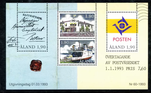 Aland Island Stamp Scott #72 Autonomous Postal Administration 1993 MNH