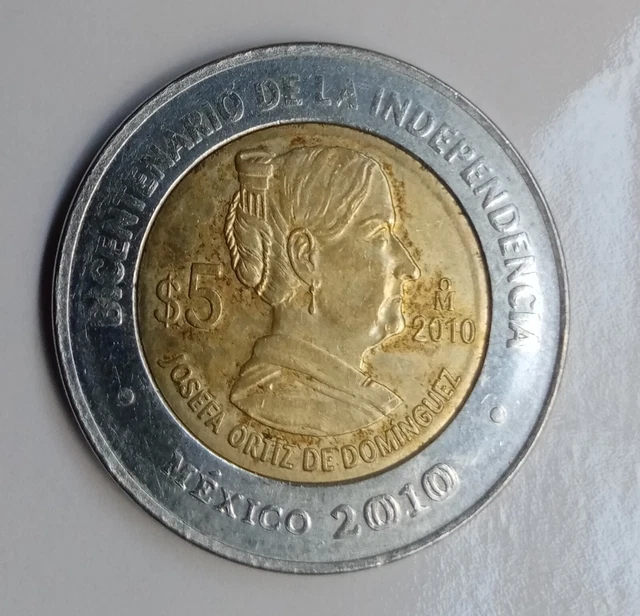 MEXICAN COIN 5 Pesos Josefa Ortiz De Dominguez Bicentenario De La