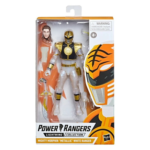 Power Rangers Lightning Collection Mighty Morphin Metallic White Ranger New