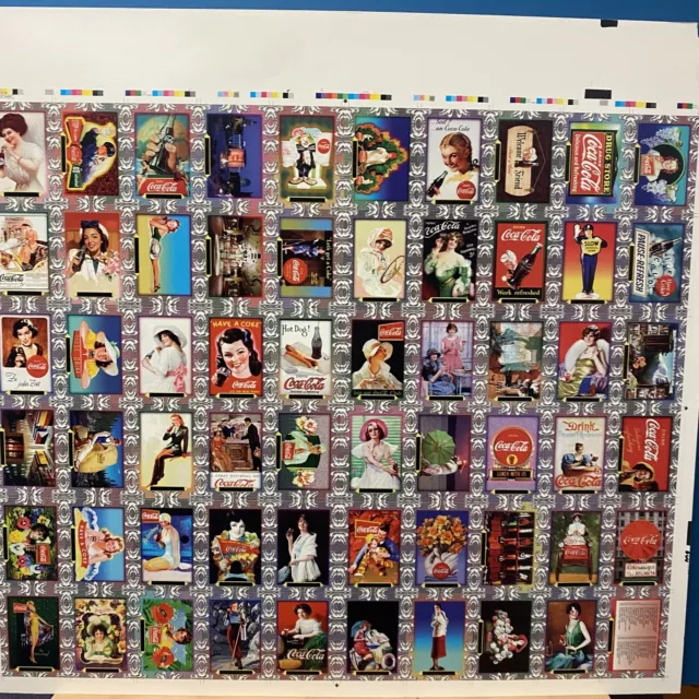 Coca- Cola Collect A Card 1995 Card Sheet 60 Cards Mark Ups Rare