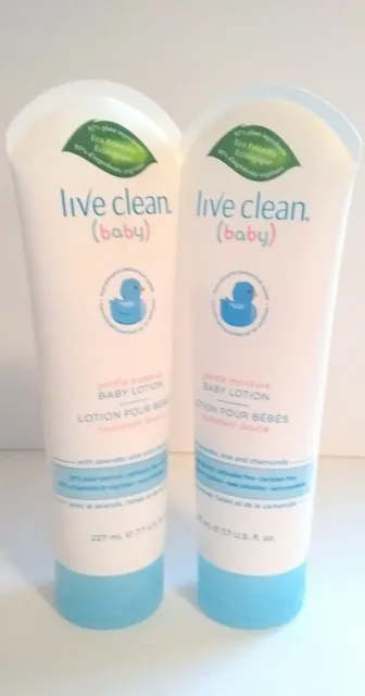 Live Clean Baby Lotion 7.7 FL oz. Ecofriendly x2 Pack