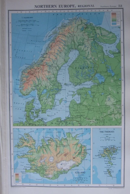 Europe, Carte - Norvège / Suède / Danemark; F. Delamarche