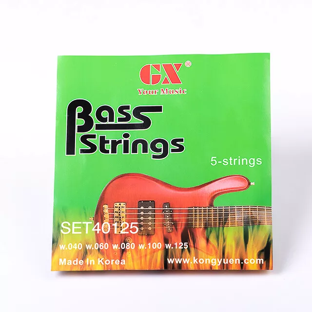 GX Bass Guitar Strings 5-String Saitensatz Made in Korea Nickel