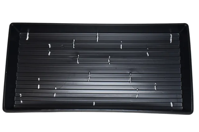 Grow Trays with Drain Holes - Black Plastic - Seed Starting Trays -  Choose Qty