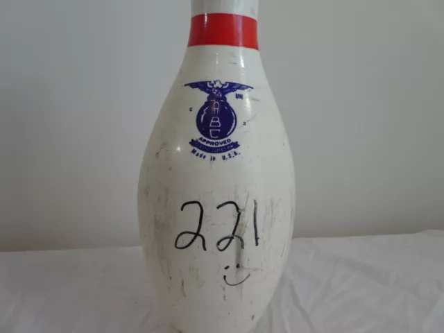 Vintage AMFLITE II AMF Plastic Coated Bowling Pin ABC Approved Made In USA Sport 3