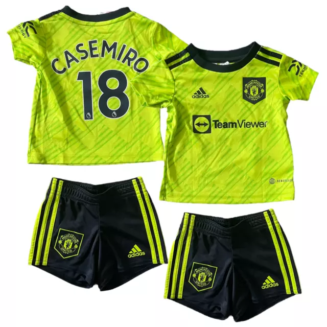 Manchester United Football Kit (Size 3-6M) Infants adidas 3rd Mini-Casemiro- New
